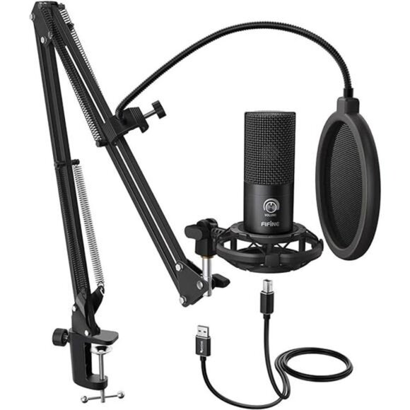 Studio Condenser USB Microphone Computer PC Microphone Kit with Adjustable Arm - Picture 7 of 7